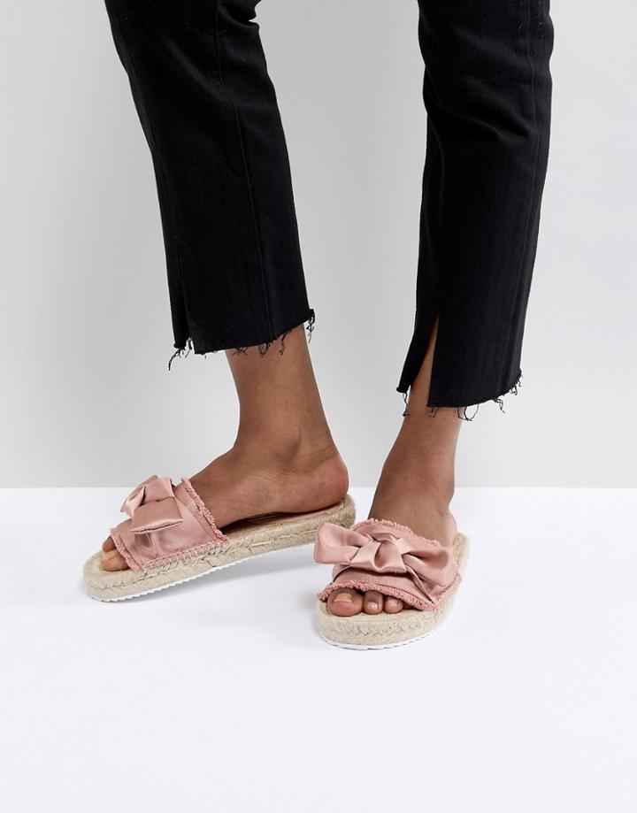 Miss Selfridge Bow Espadrille Sandals - Pink