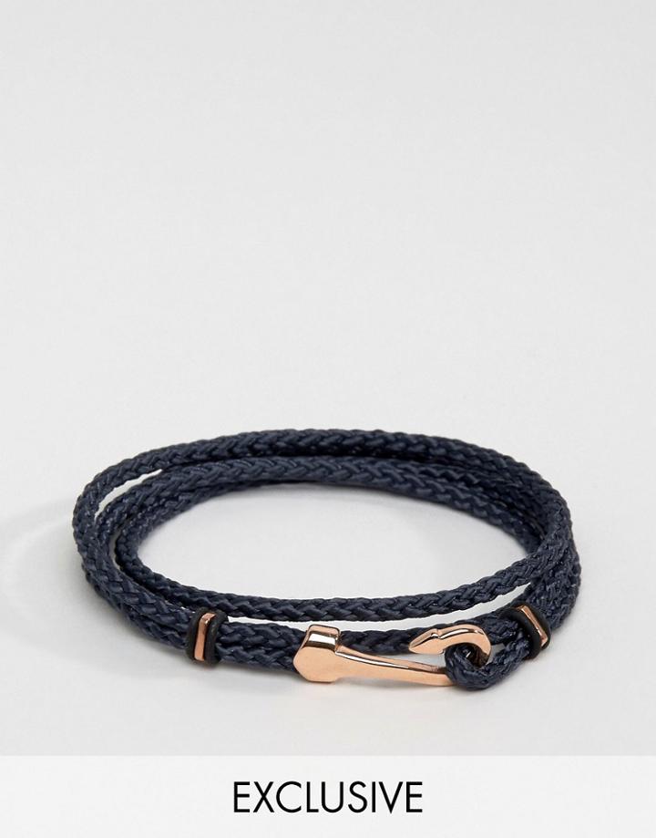Seven London Hook Bracelet In Navy Exclusive To Asos - Navy