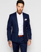 Asos Skinny Fit Suit Jacket - Navy