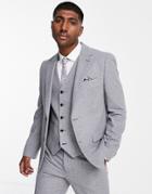 Harry Brown Wedding Tweed Slim Fit Suit Jacket-gray
