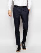 Jack & Jones Premium Tonal Check Suit Pant In Slim Fit - Navy