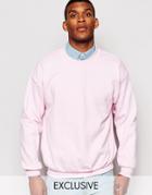 Reclaimed Vintage Oversized Sweatshirt - Pink