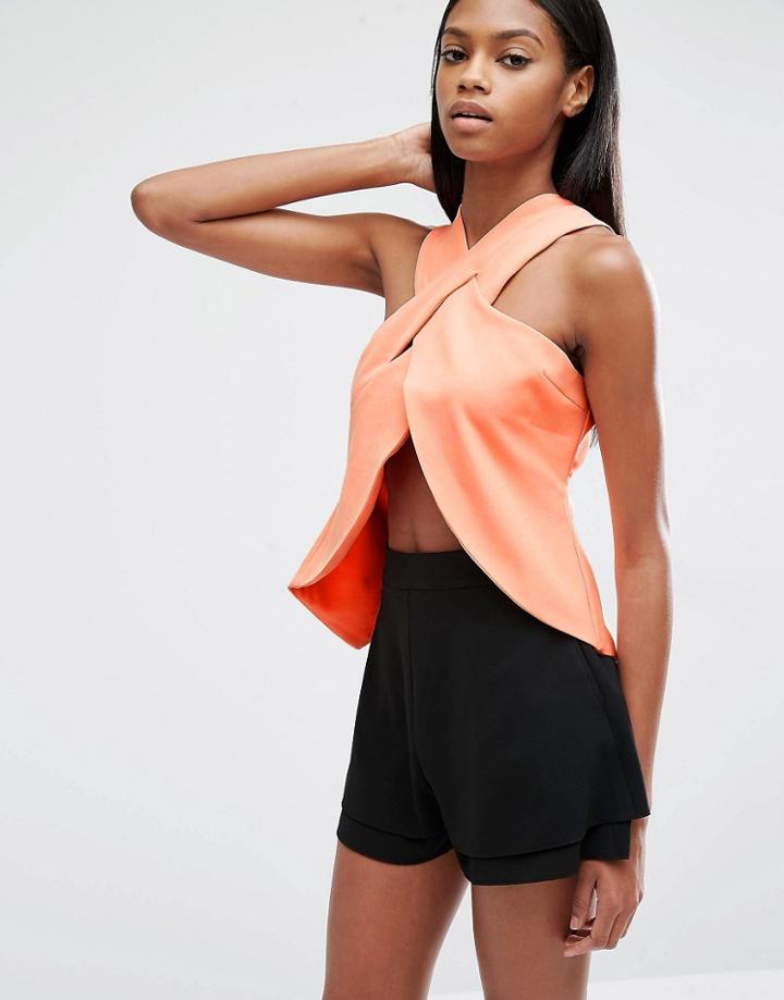 Lavish Alice Wrap Over Top - Coral