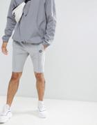 Religion Nylon Shorts In Gray With Stretch - Gray
