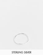 Asos Design Slim Sterling Silver Band Ring