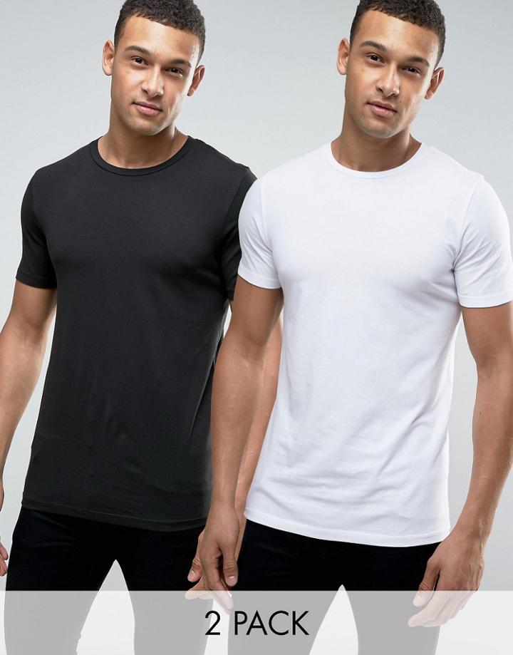 Jack & Jones Core Muscle Fit T-shirt Multipack Save - White