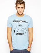 Asos T-shirt With Jesus Print - Blue