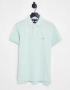 Tommy Hilfiger 1985 Icon Logo Slim Fit Pique Polo In Mint Green