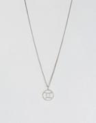 Fashionology Sterling Silver Gemini Zodiac Necklace - Silver