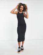 Weekday Racer Back Dress In Black