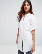 Selected Marlie Longline Shirt - White