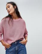 Pull & Bear Knit Sweater In Pink - Pink