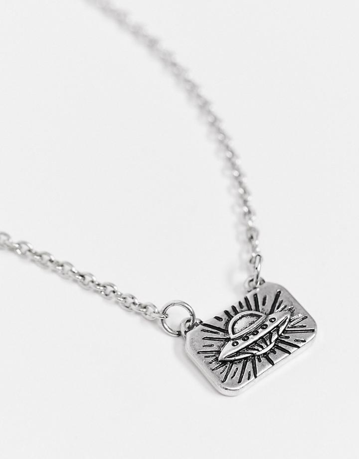Status Syndicate Spaceship Necklace-silver