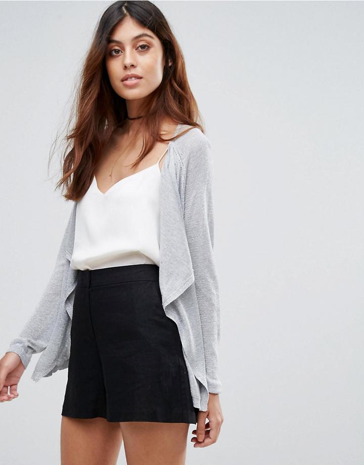 Mango Waterfall Cardigan - Gray