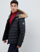 Burton Menswear Puffer In Color Block - Black