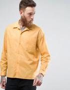 Asos Regular Fit Shirt With Revere Collar - Yellow