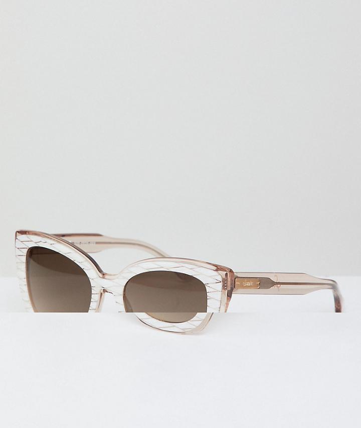 Sonix Lafayette Cat Eye Sunglasses In Cream - Cream