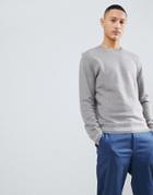Selected Homme Sweatshirt With Cuff Details - Gray