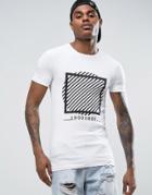 Asos Extreme Muscle T-shirt With Circle Print - White