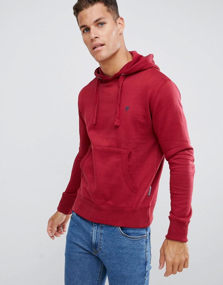 French Connection Basic Overhead Hoodie With Logo-brown