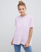 Asos T-shirt With Wrap Back - Purple