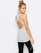 Puma Loose Open Back Tank Top - Gray