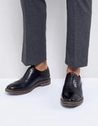 Base London Harvey Leather Laceless Oxford Shoes In Black - Black