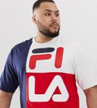 Fila Plus Indo Color Block T-shirt In Navy - Navy