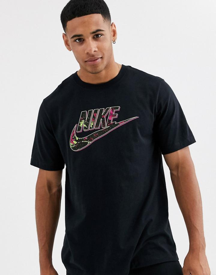 Nike Floral Logo T-shirt Black