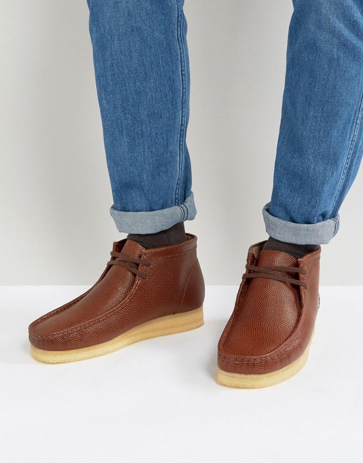 Clarks Originals Horween Leather Wallabee Boots - Tan