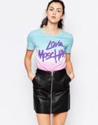 Love Moschino Ombre Logo T-shirt - Pink