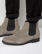 Selected Homme Oliver Suede Chelsea Boot - Gray