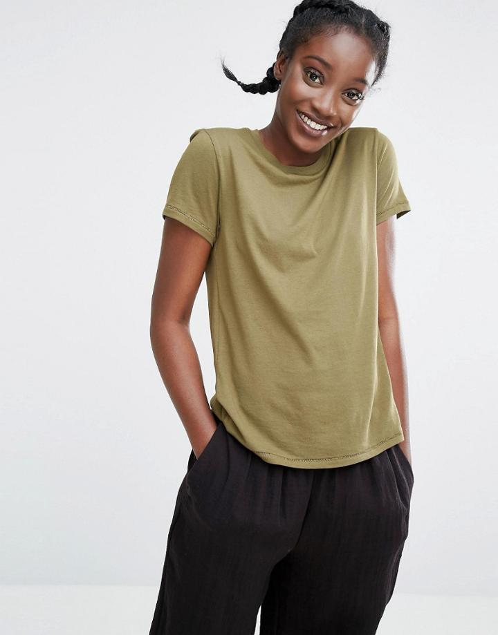 Monki Crew Neck T-shirt - Green