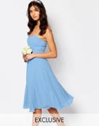 Tfnc Wedding Prom Midi Dress - Cashmere Blue