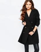 New Look Belted Trench - Black