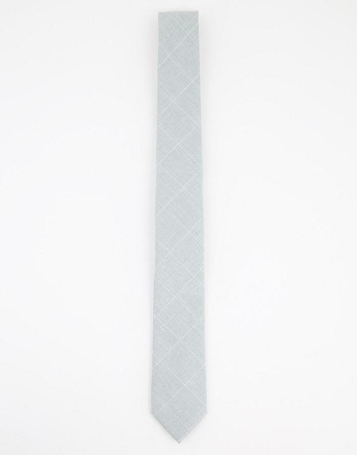 Gianni Feraud Linen Windowpane Tie-blues