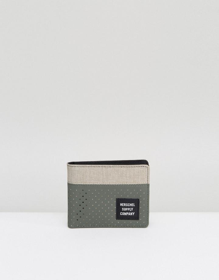 Herschel Supply Co Aspect Roy Bi-fold Wallet With Rfid - Green