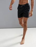 Adidas Swimming Shorts In Black With Tonal Branding In Black Bj8746 - Black