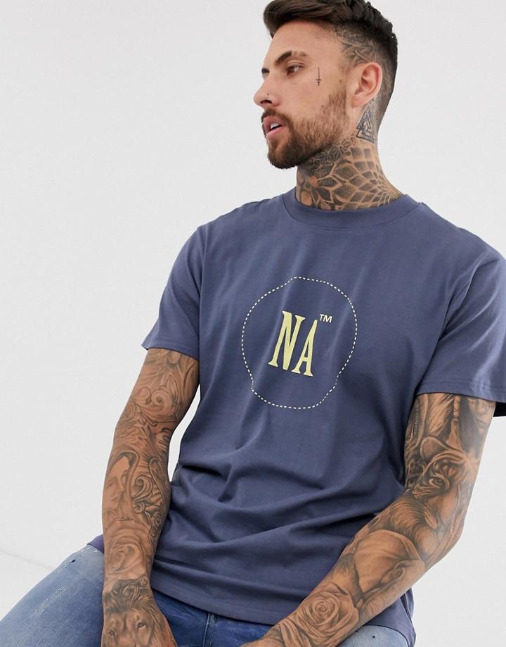 Night Addict Oversized Bryson T-shirt-blue