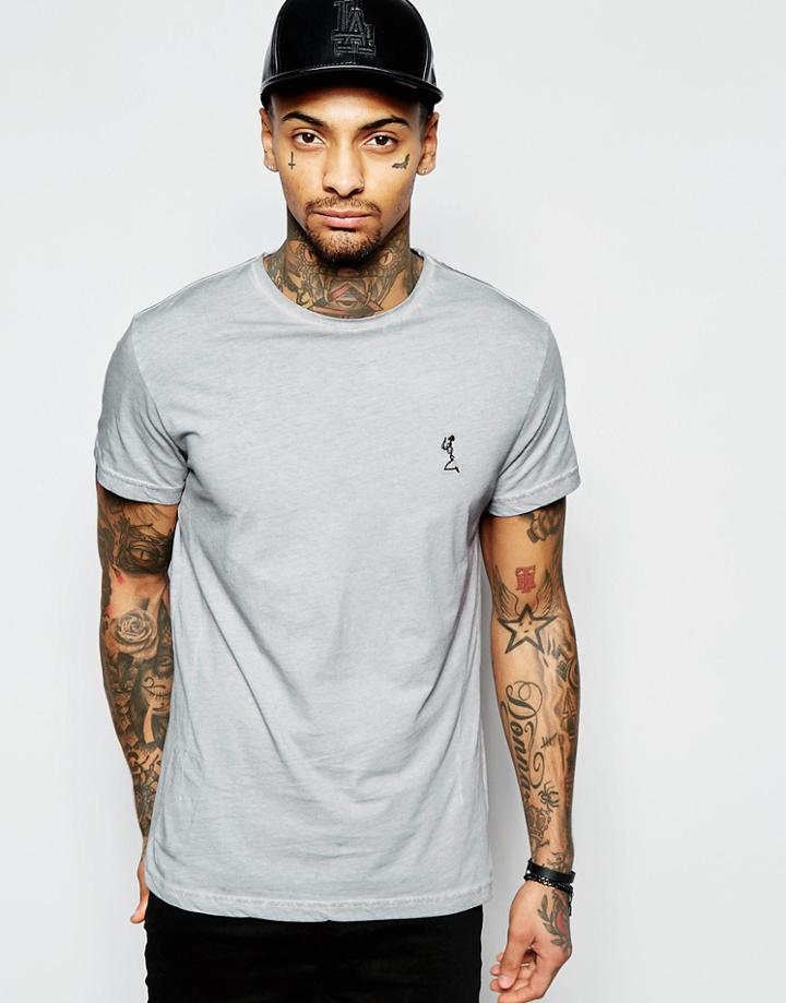 Religion Oil Wash T-shirt - Rock Gray