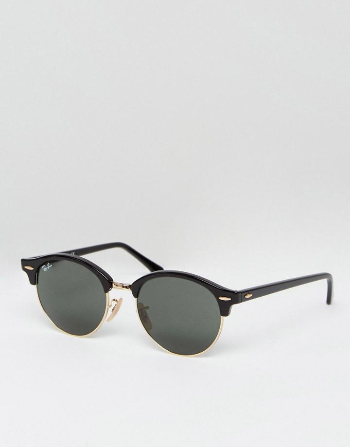 Ray-ban Clubmaster Round Sunglasses In Black 0rb4246