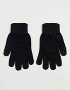 Asos Design Touch Screen Gloves In Recycled Polyester In Black