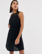 Vero Moda Lace Insert Dress - Black