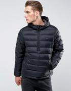 Abercrombie & Fitch Down Jacket Hooded Overhead In Black - Black
