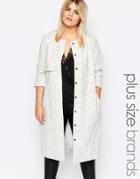 Carmakoma Tailored Coat With Belt - Cream