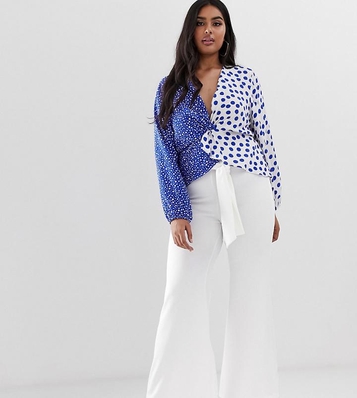 John Zack Plus Bootcut Pants In White