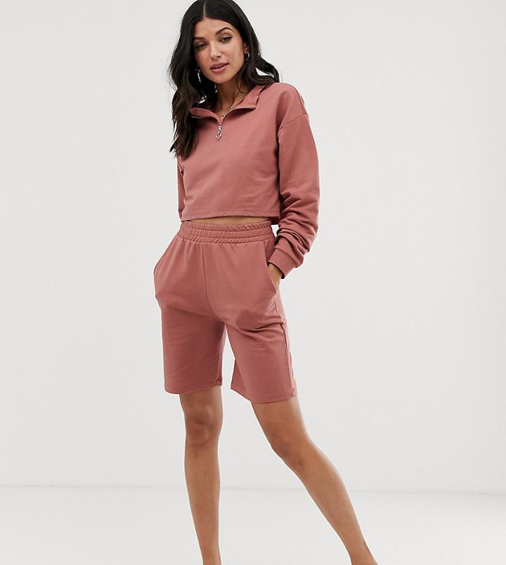 Asos Design Tall Lounge Short Set-pink