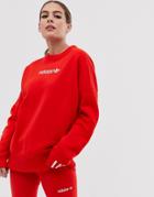 Adidas Originals Coeeze Fleece Sweatshirt In Red - Red