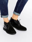 Selected Femme Lulu Black Leather Warm Lined Ankle Boots - Black