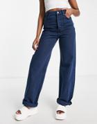 Topshop Oversized Mom Jeans In Colbat Blue
